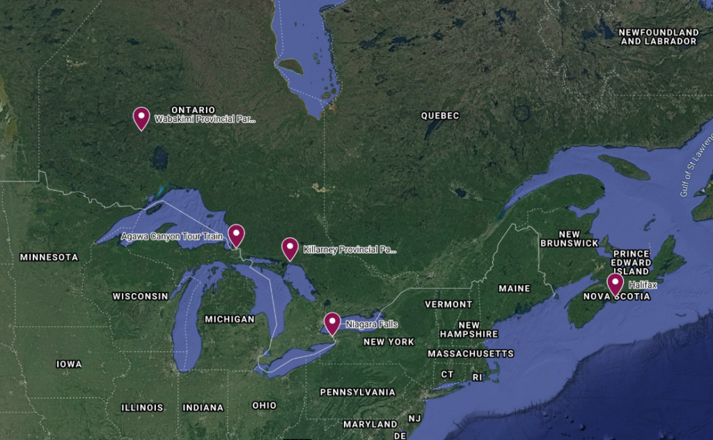 advantage spring activities canada map